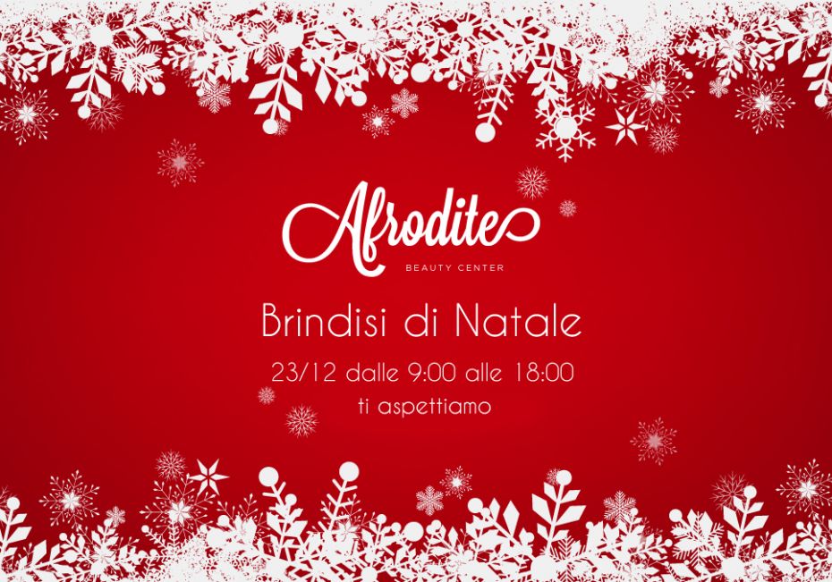 Brindisi natalizio da Afrodite, non mancare venerdì 23 dicembre